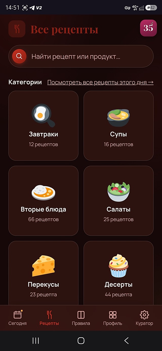 Раздел «Все рецепты»