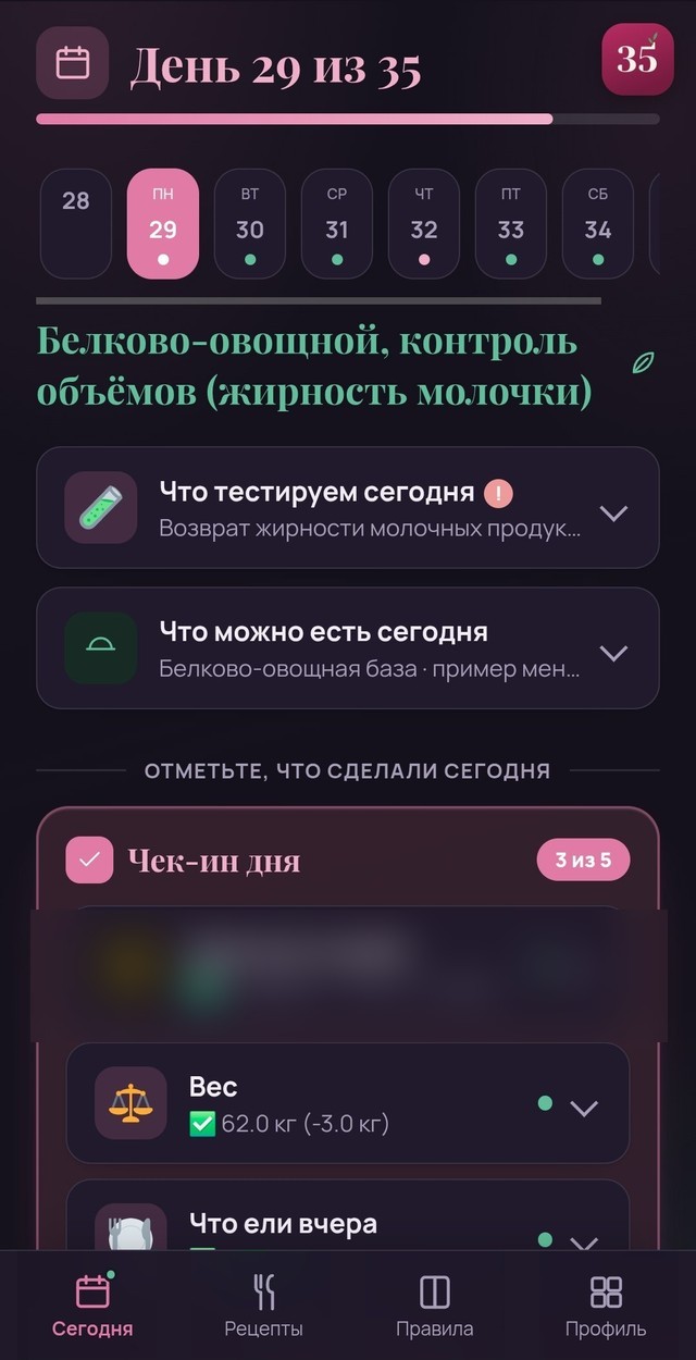 Экран «Сегодня»