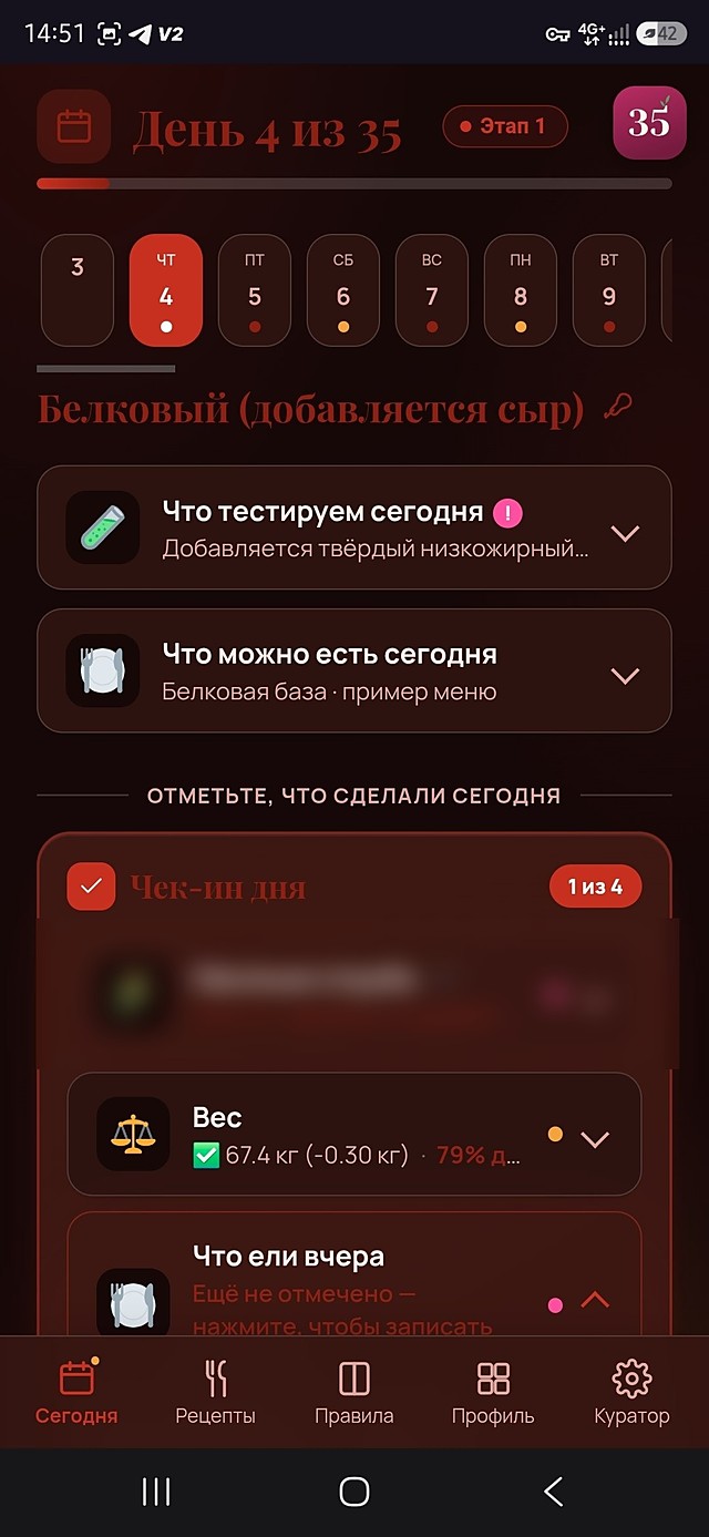 Экран «Сегодня»